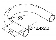 Cintres 180°, r= 85 mm,