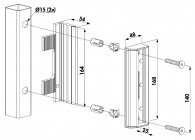 SAKLQF2-7016~~P00012525-7016 - Slotvanger profiel vkt 40mm-quick fix-antraciet