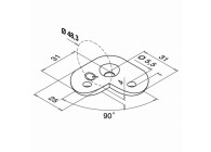 131802-048~~RELING HOUDER VOOR BUIS Ø 48,3MM, 90°