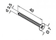 bois-vis avec cruciforme QS-49