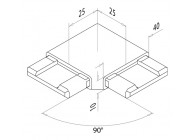 Square-Line - Raccord dangle 90°