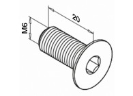 Accessoires Vis 6-pans - tête fraisée- emb. 50x