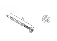 230250-610~~Spaanplaatschroef,QS-265,6x100mm,A2-70 VPE/50