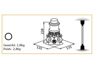 EXTREMITE POUR COLONNE 60MM - TEMPLE B