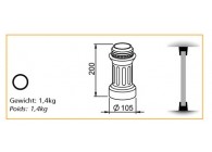 DC-60TRADROY~~UITEINDE VOOR KOLOM 60MM - TRAD.ROYAL