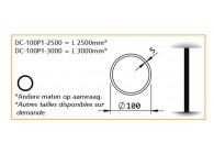 DC-100P1-2500~~RONDE PAAL VOOR KOLOM 100MM - L.2500MM