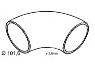 COUDE A SOUDER 3 D 90 - 101.6 x 3.6 - ACIER