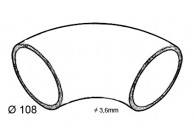 COUDE A SOUDER 3 D 90 -108 x 3.6 - ACIER