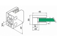 102100-000-17~~Glasklem, model 21, excl, klemrubbers,