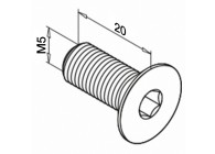 Vis 6-pans - tête fraisée, QS- 12,