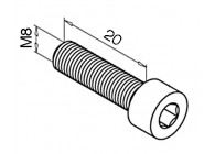 Vis 6-pans - creux de bouchon de tête, QS-26,