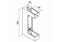 144558-063-12~~voor buis 60x30mm, RVS316 geborsteld