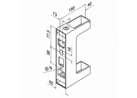 144558-063-12~~voor buis 60x30mm, RVS316 geborsteld