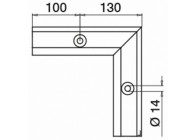 168111-01-18~~PRO TOP 90° BINNENHOEK, aluminium, RVS-effect