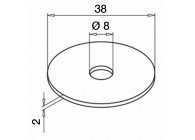 Cale caoutchouc pour adaptateur à verre mod. 752