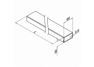 Tube rectangulaire 60x30x2,6mm, L=5000mm