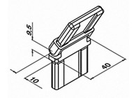 Square Line - raccord dangle orientable (0°-70°),