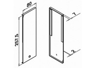 Easy Glass Max Y - montage latéral - embout côté