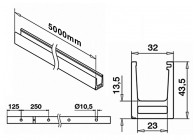 Easy Glass Hybrid - profil de sol, montage au sol,