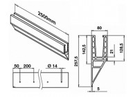 Easy Glass Max Y - profil de sol, montage latéral,