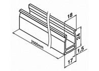 LED-profil de recouvrement p/ fond de gorge 65x40,