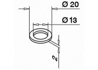 240664-220~~Onderlegring voor M12 schroef, Ø24, QS-217,