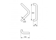 Barre de tirage Hext D30 I300 H85 B159