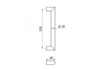 Barre de tirage Hext D20 I350 H60