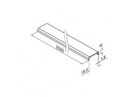 166940-025-18-82~~Glasrandbesch. U-profiel, 16,76-17,52mm glas,/struct.lak9005