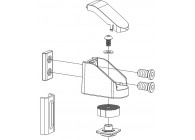 BEARING HINGE~~P00006928 - Prijs per set van 2-verstelbaar scharnier met lager- vp 2x