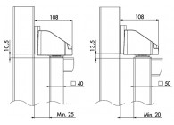 BEARING HINGE~~P00006928 - Prijs per set van 2-verstelbaar scharnier met lager- vp 2x