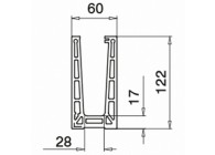 168110-050-00-00~~Easy Glass Pro - aluminium brut met gaten - L=5m