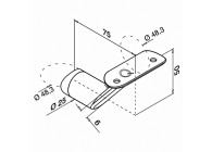 Support de main-courante Ø48,3 mm MOD 0125