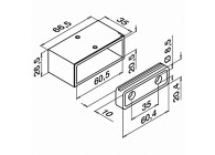 144504-062-12~~Muurflens, Square Line,