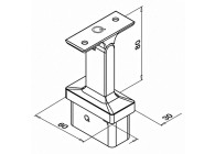 144719-000-12~~Buissteun, Square Line, variabel, 60x30x2,6 mm,