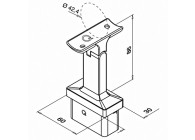 Support main cour. orient. p. tube  60x30x2,6 mm