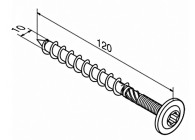 Vis p/ aggloméré à tête plate Assy 3.0 SK,