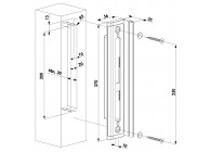 SHKW-ALUM~~P00009491 - Inox hybride slotvanger voor houten bevestiging-alu brut