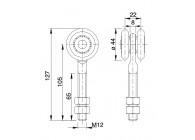 2C-M~~ROL MET 2 WIELEN GESTAMPT EN GELAGERD  44MM