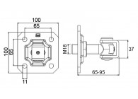 GOND REGLABLE AVEC PLATINE A VISSER M18