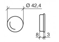 EMBOUT PR TUBE 42.4 X 2MM - PLANE QR 13.5732.242.12