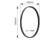 OV132~~OVALE RING 130MM 14X6MM.