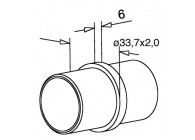 Raccords, pour tube  Ø 33,7 mm x 2 mm,