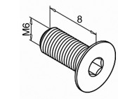 240670-608~~Verzonken schroef met binnenzeskant, QS-205, VP 50ST