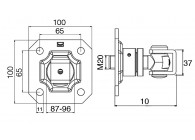 159R-CV-M20~~REGELBARE VIERKANTE MUURPLAAT M20