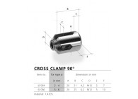 61066~~KABELHOUDER MET KRUIS 90ø - 6MM