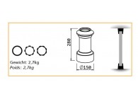 DC-80TRAD B~~UITEINDE VOOR KOLOM 80MM - TRADITION B