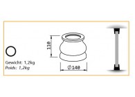 EXTREMITE POUR COLONNE 80/100MM - OMEGA