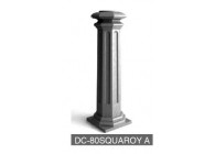 DC-80SQUAROY A~~UITEINDE VOOR KOLOM 80MM - SQUARE ROYAL A