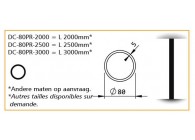 DC-80P1-2500~~RONDE PAAL VOOR KOLOM 80MM - L.2500MM